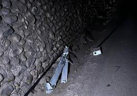 Imágenes de los destrozos en el túnel.