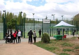 Las pistas de pádel de Nájera, durante la mañana del torneo.