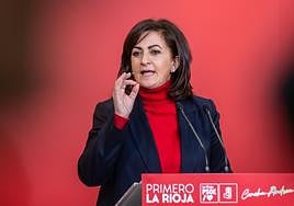 La candidata del PSOE y presidenta de La Rioja, Concha Andreu