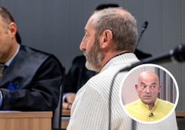 Almeida, durante el juicio, y en la imagen pequeña, Gonzalo Martín, en la entrevista en TVR.