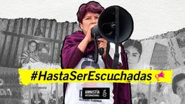 Imagen de la campaña de Amnistía Internacional contra el feminicidio en México