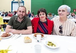Mendiola, Moreno y Carrero, hace unos días en Fuenmayor.
