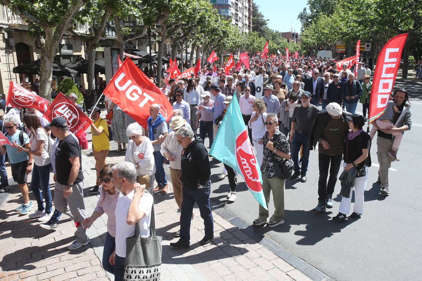 La manifestación del Primero de Mayo en Logroño