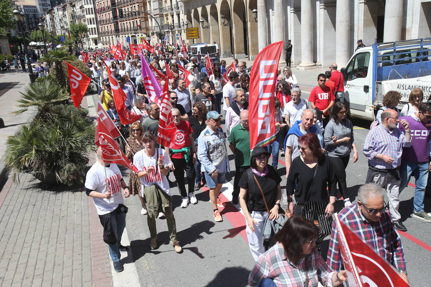 La manifestación del Primero de Mayo en Logroño