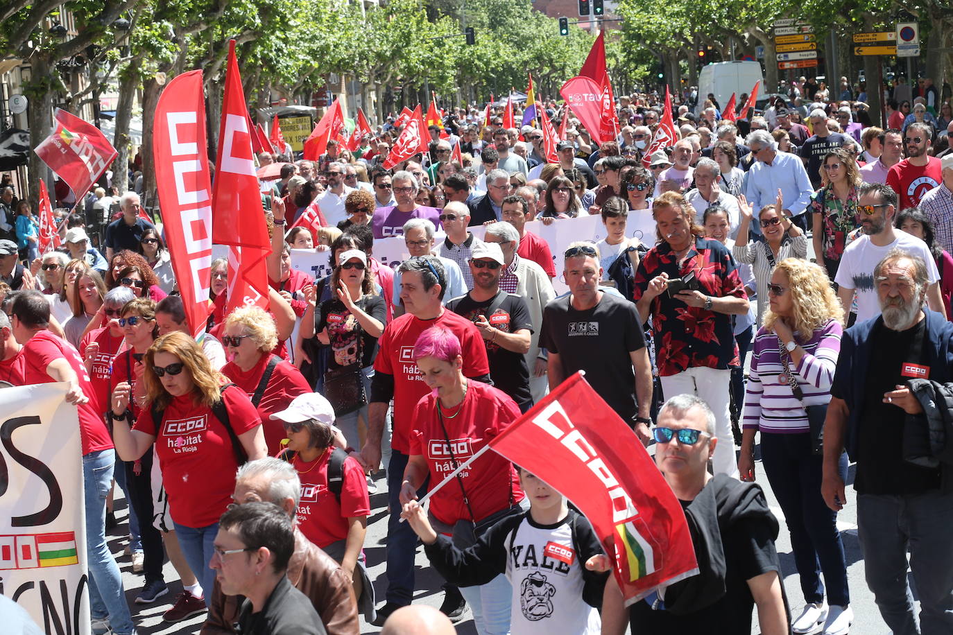 La manifestación del Primero de Mayo en Logroño