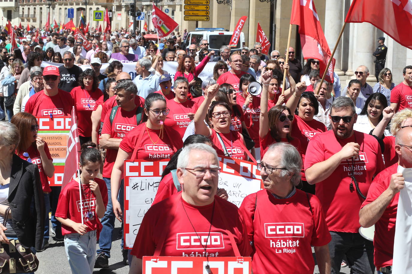 La manifestación del Primero de Mayo en Logroño