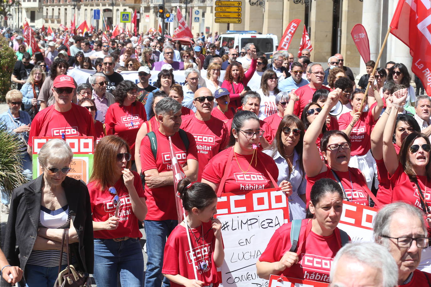 La manifestación del Primero de Mayo en Logroño