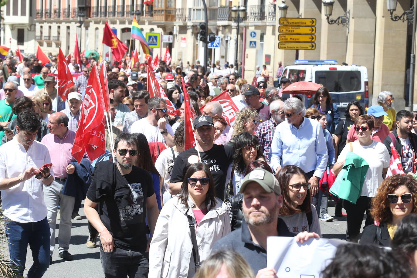 La manifestación del Primero de Mayo en Logroño