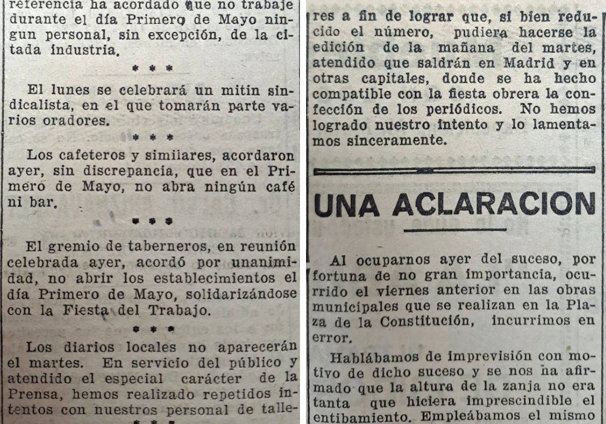 Sin periódico ni bares el 1 de mayo