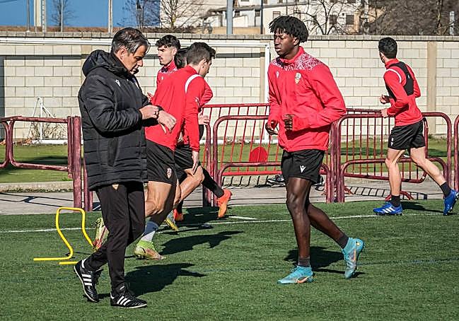 Boubakar Keita, durante un entrenamiento.