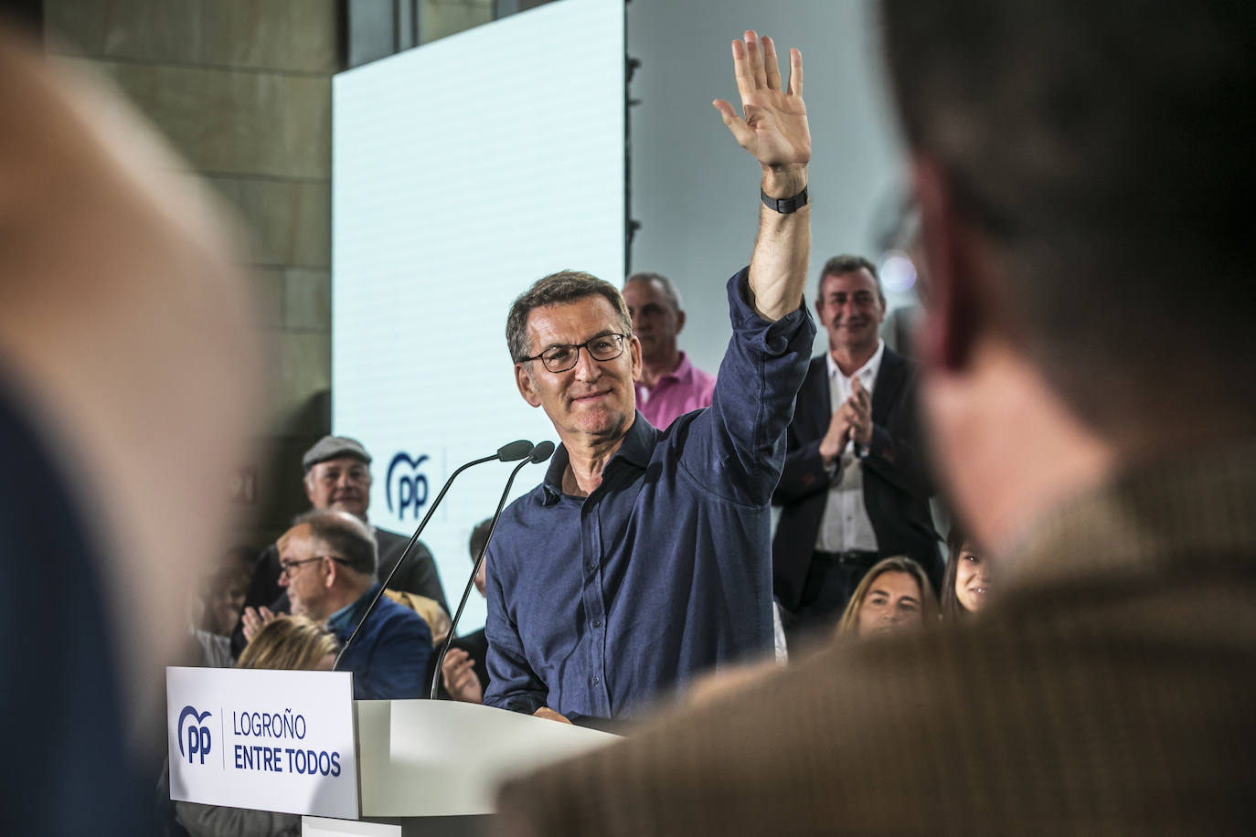 Mitin de Feijóo en Riojafórum