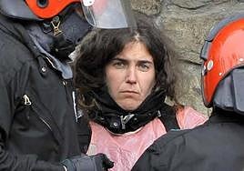 Urtza Alkorta, candidata de Ondarroa, en una imagen de su detención en 2013.