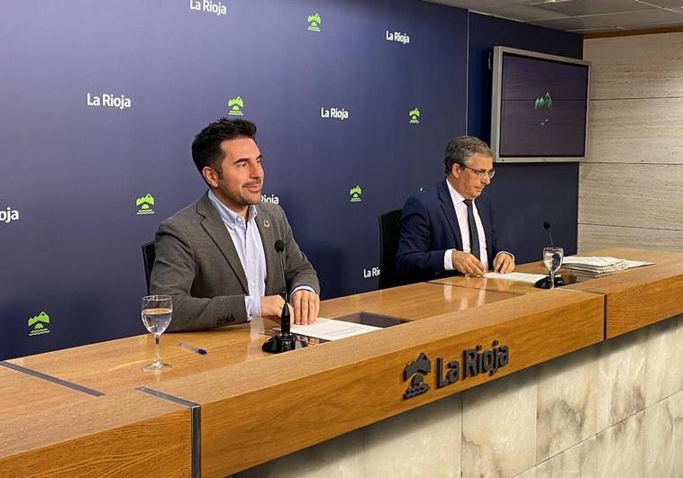 Dorado y Rubio, durante la rueda de prensa posterior al Consejo de Gobierno.