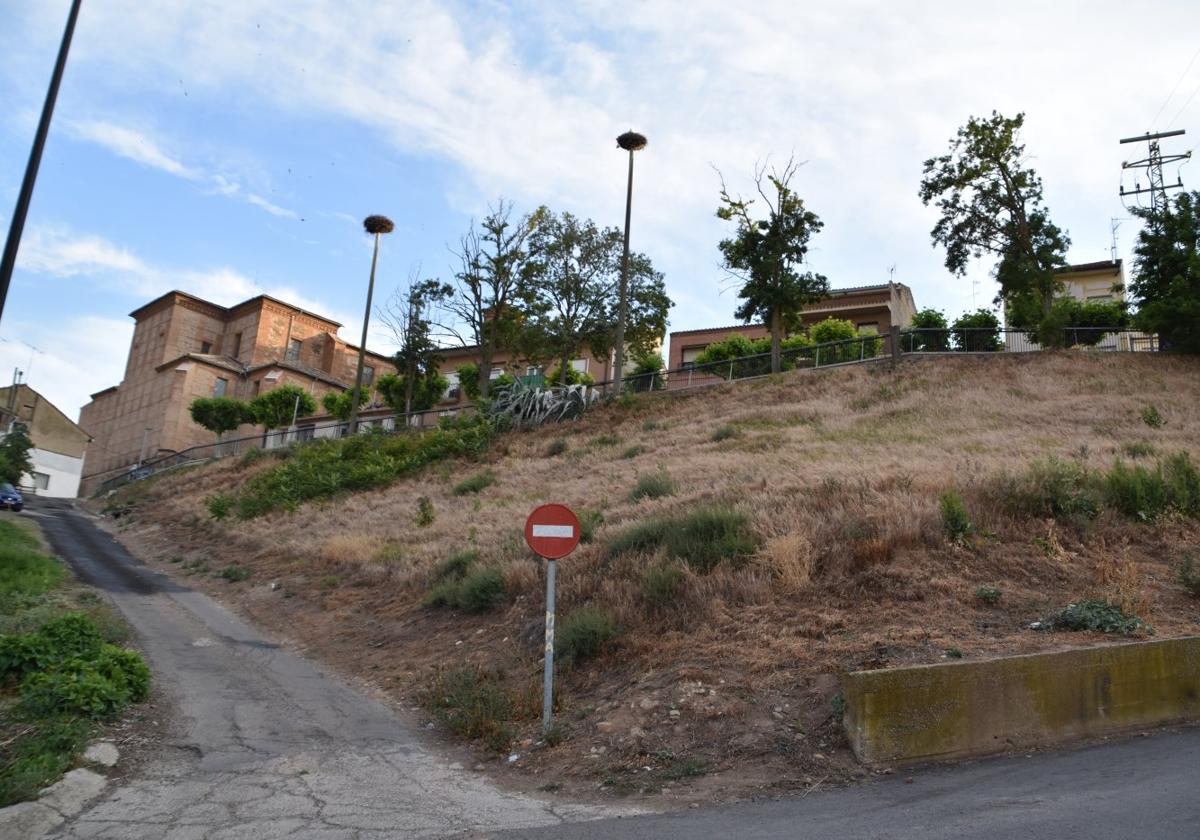 Talud en la zona de Buenavista en Calahorra.