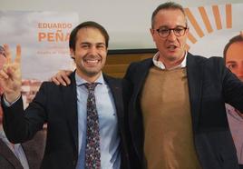 Íñiguez y Peña, durante el cierre de campaña.