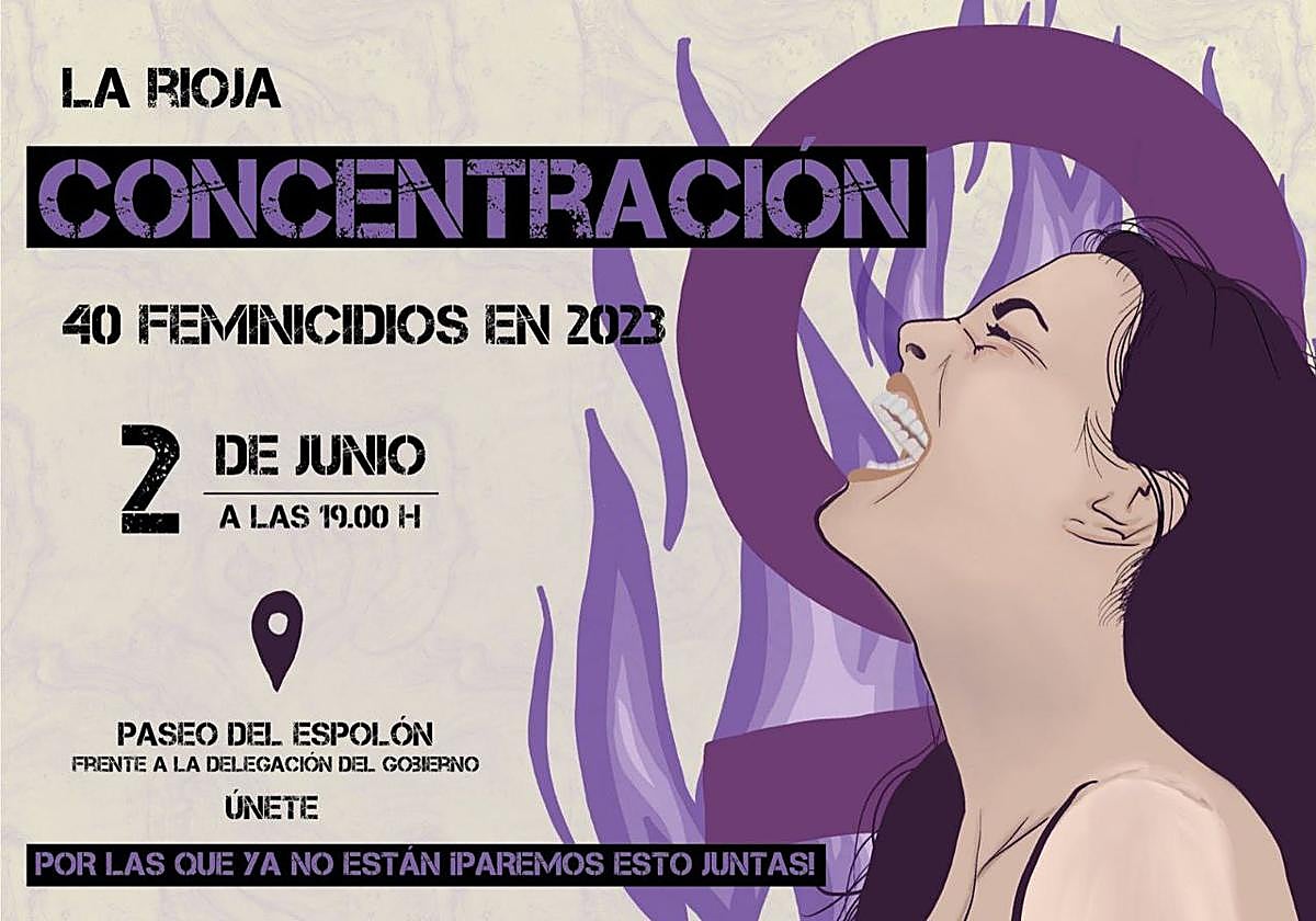 Concentración en repudio de la violencia machista esta tarde en Logroño