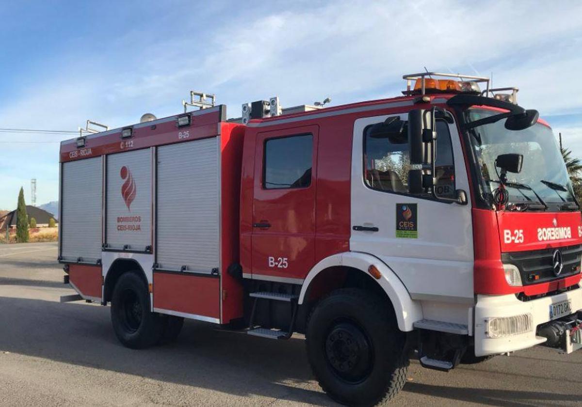 Atendido un hombre por inhalación de humo en un incendio en Ribafrecha