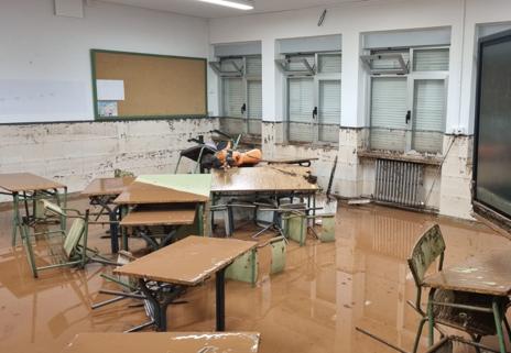 Imagen secundaria 1 - La escuela de Huércanos, arrasada