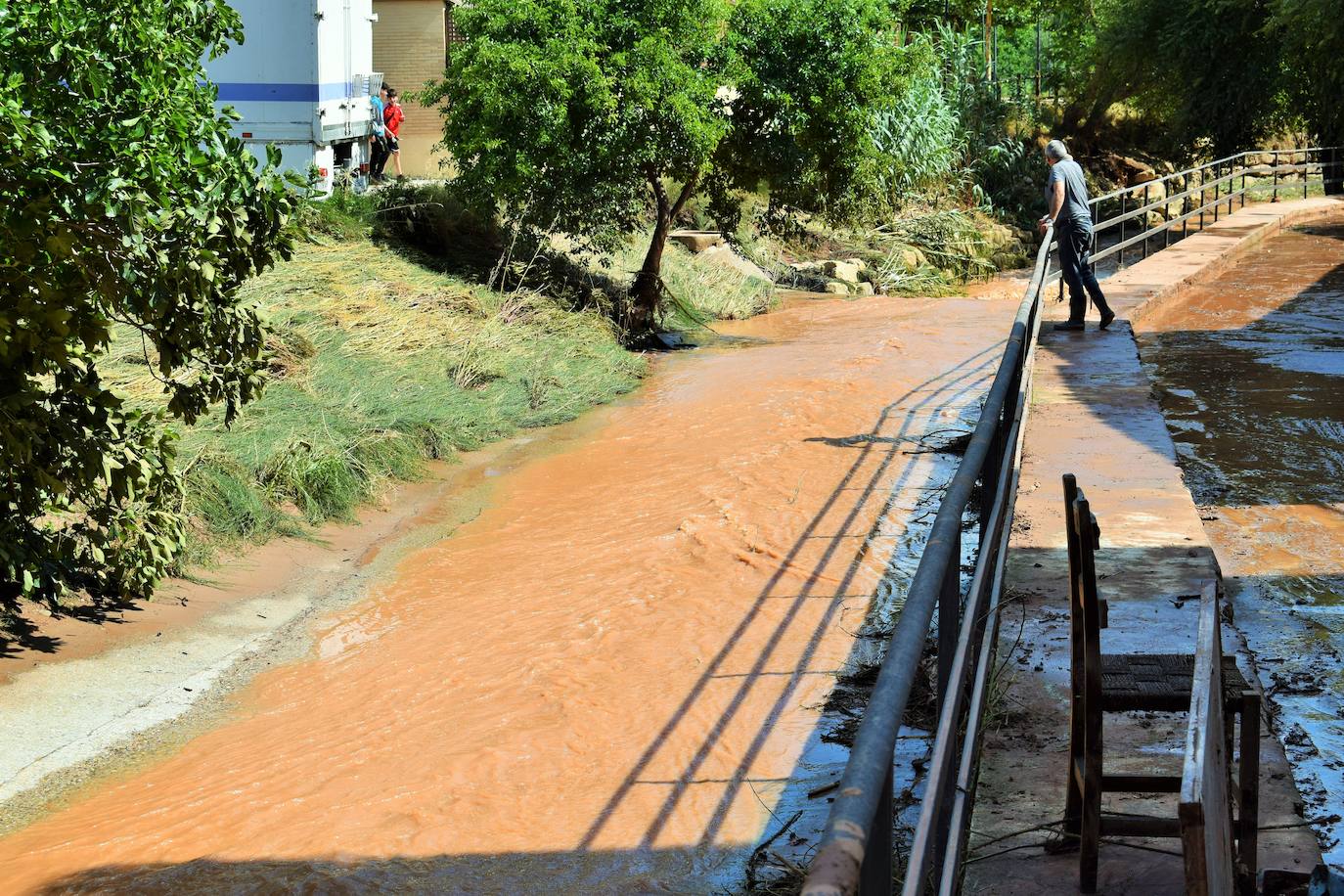 Las inundaciones afectaron a las calles de Fuenmayor