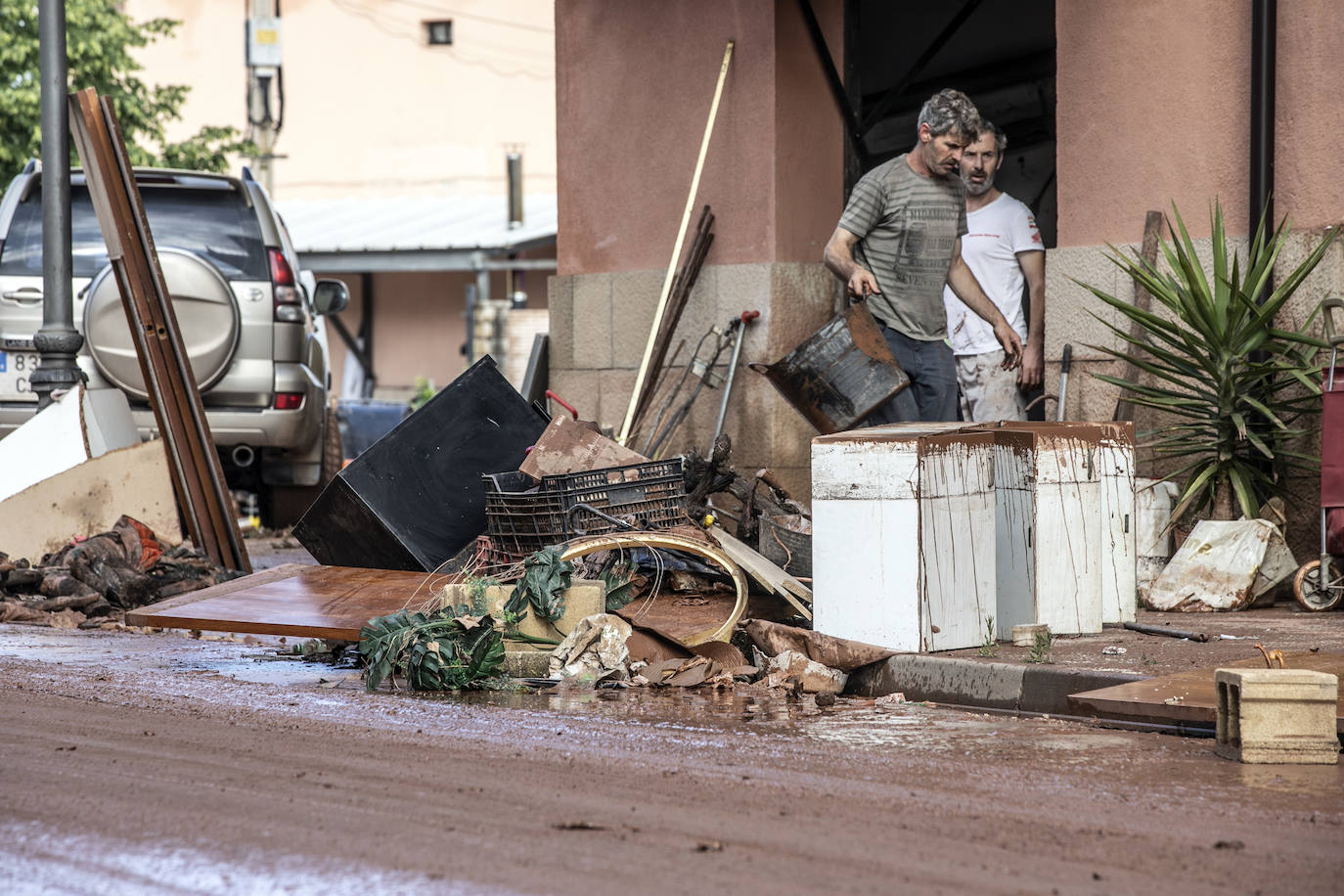 Las consecuencias de las inundaciones en Huércanos