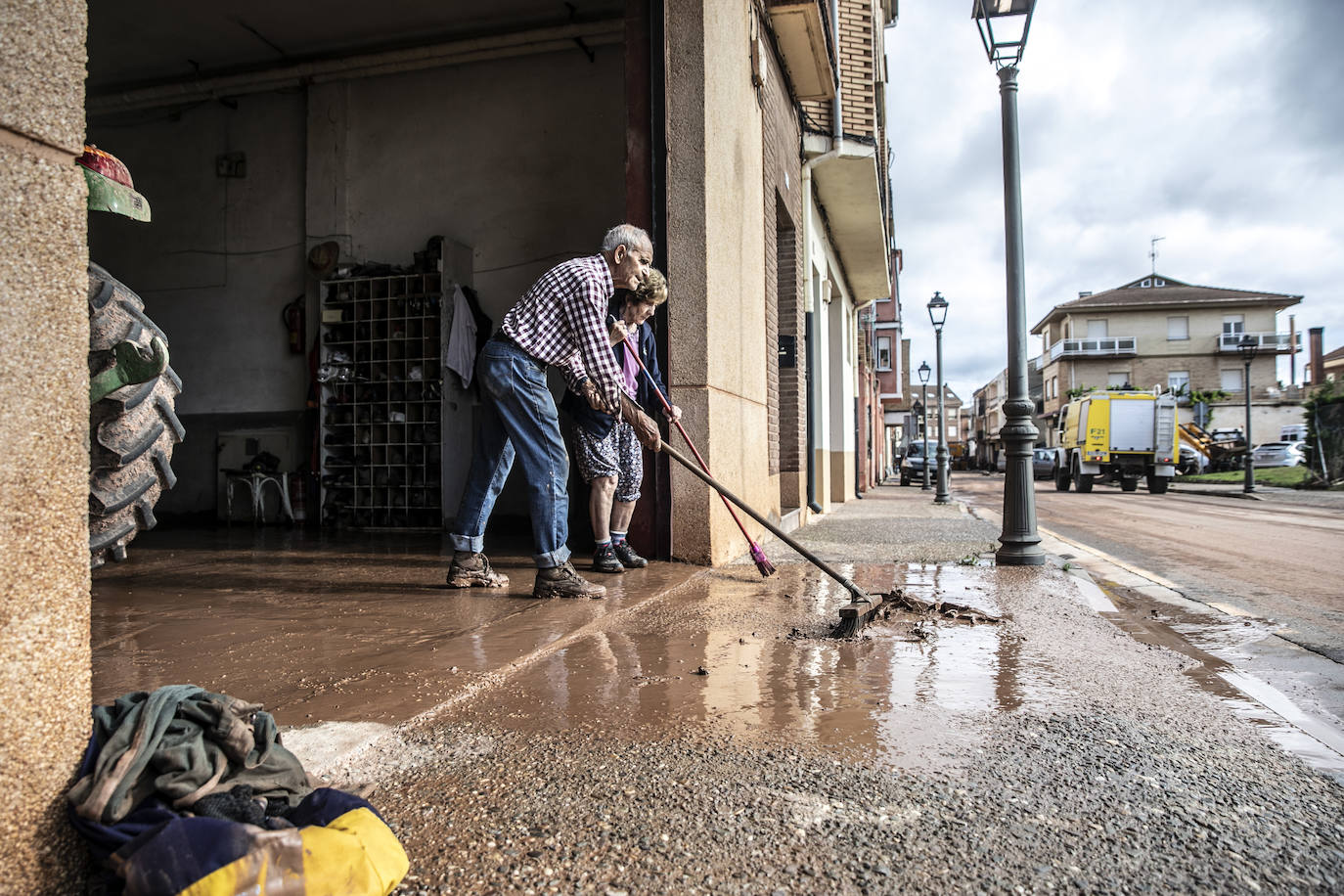 Las consecuencias de las inundaciones en Huércanos