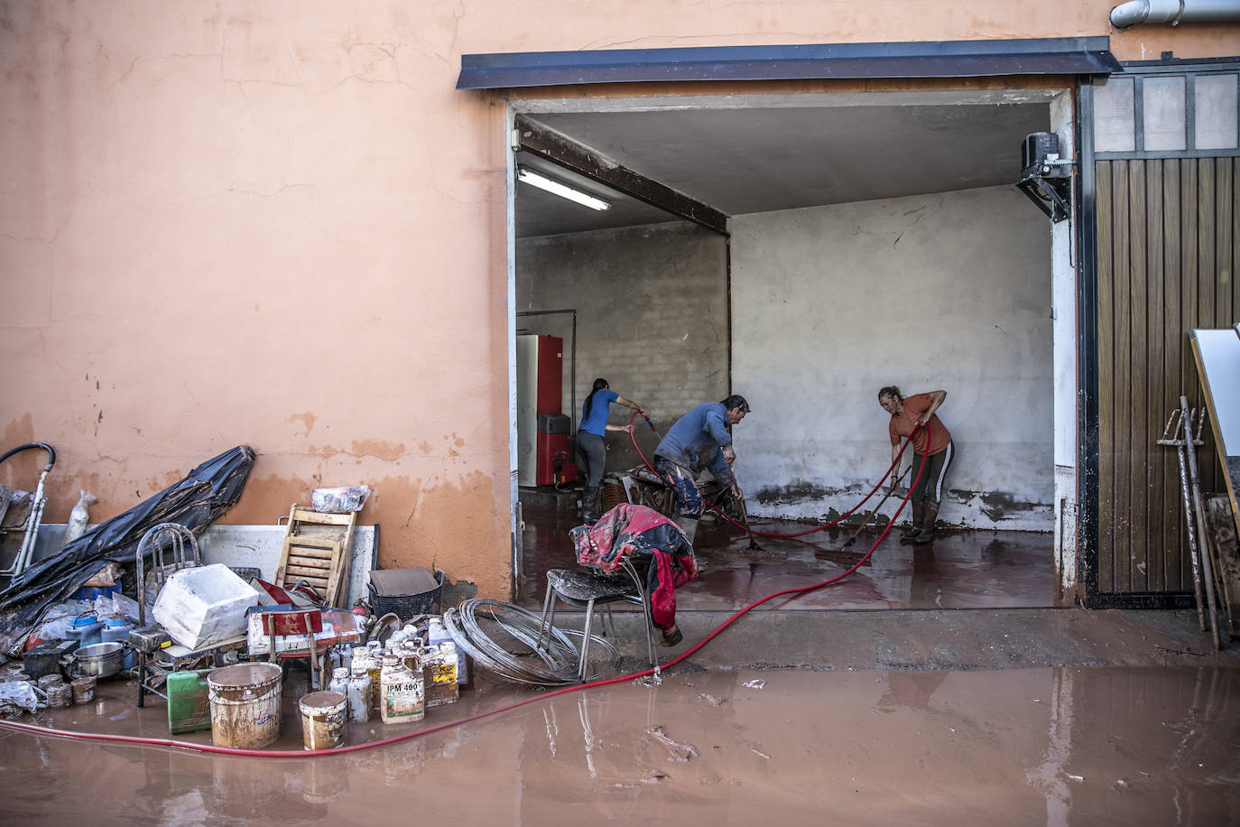 Las consecuencias de las inundaciones en Huércanos