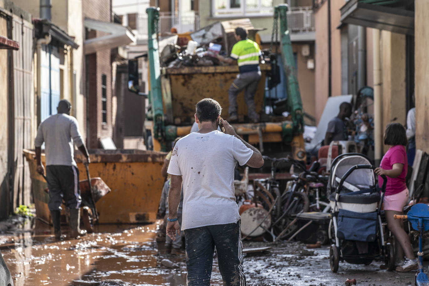 Las consecuencias de las inundaciones en Huércanos