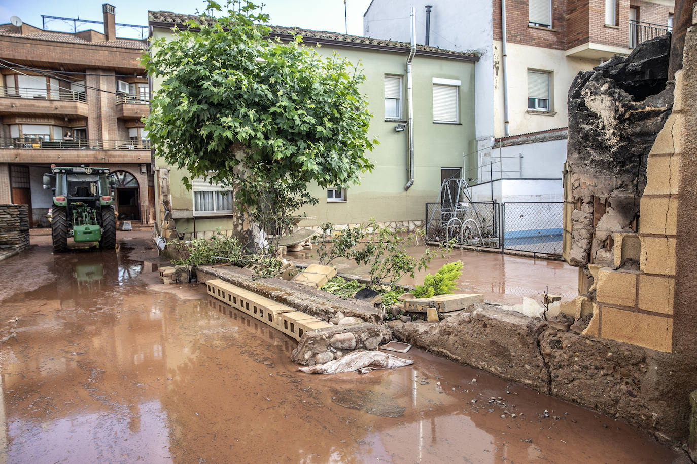 Las consecuencias de las inundaciones en Huércanos