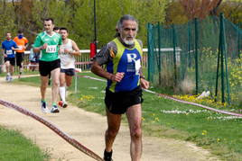 Óscar Calve, en una prueba atlética en Logroño