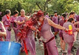 Los 'guerreros' en plena refriega.