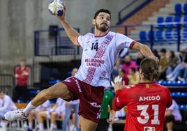 Luciano Silva, en un partido con el Ciudad de Logroño.