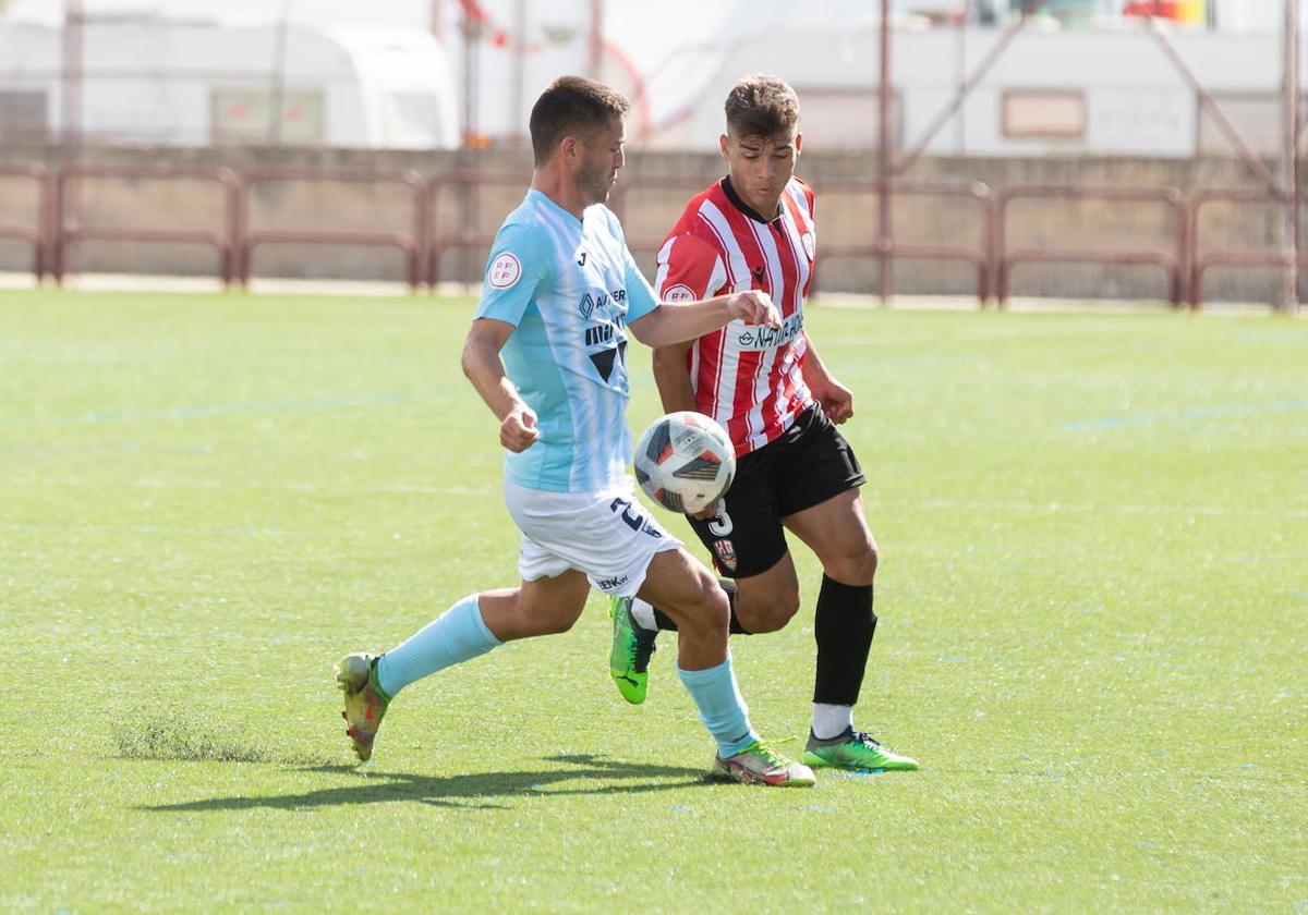 Mikel Córdoba, en un partido de la UD Logroñés B.