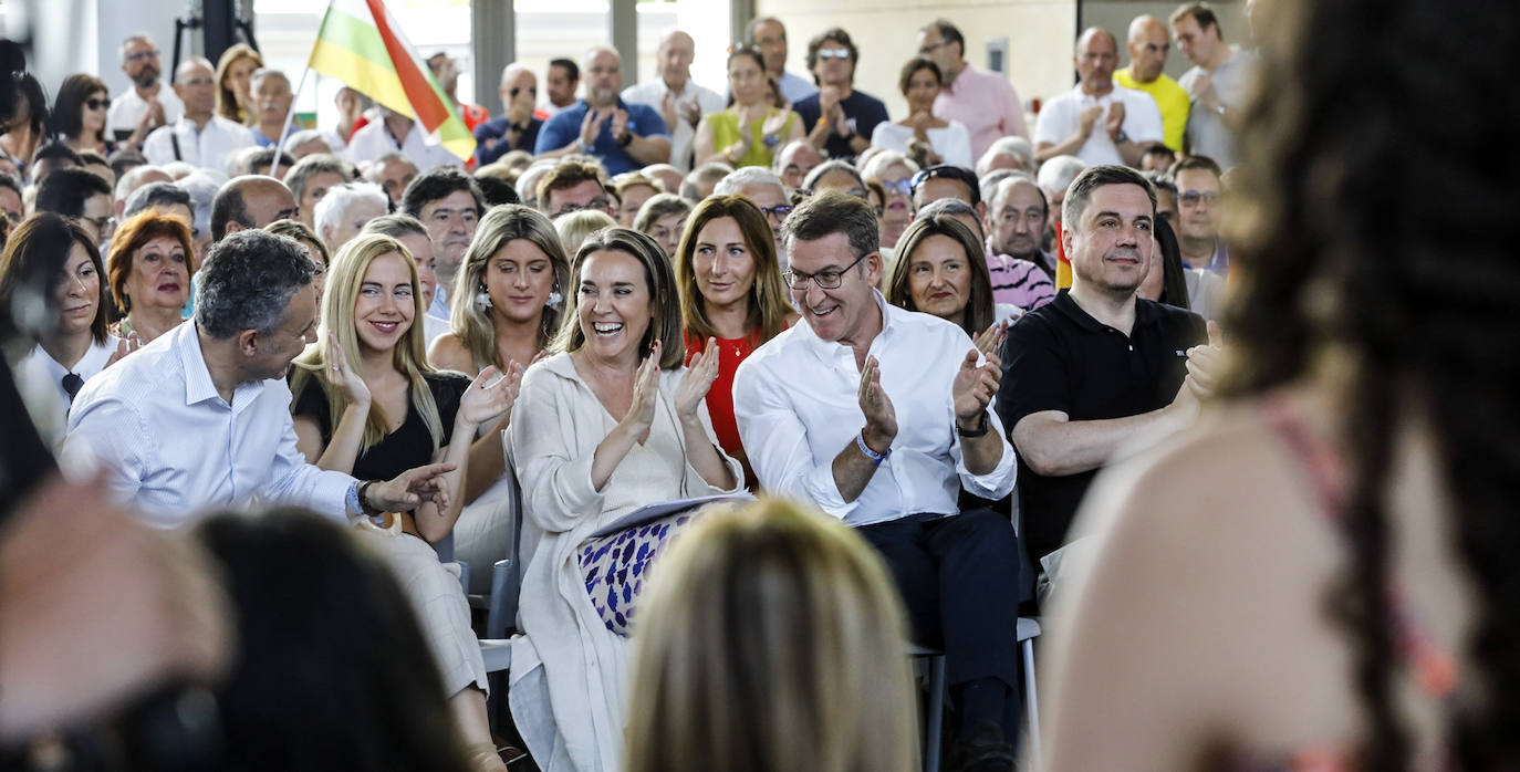 Las imágenes del acto de Feijóo en Logroño