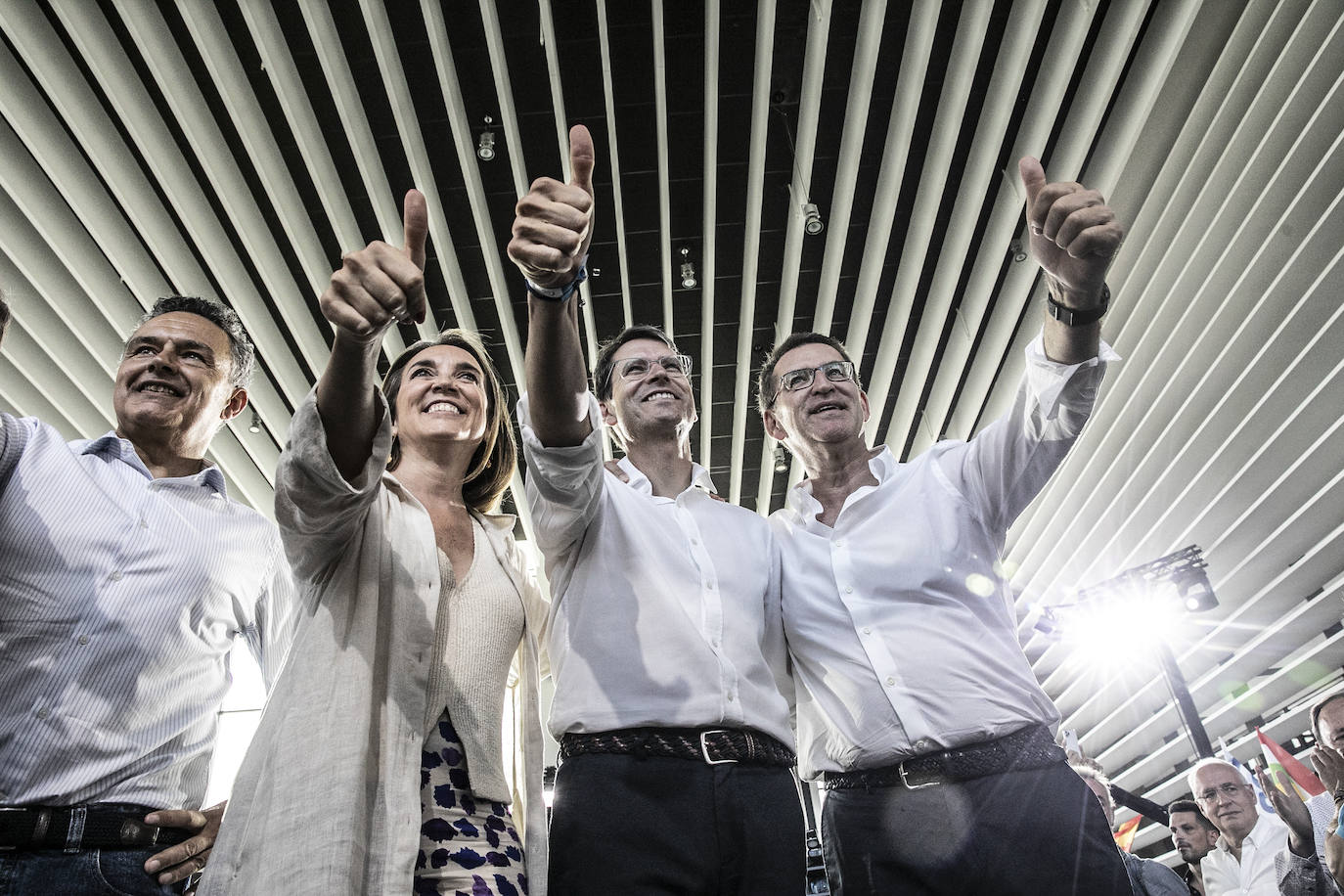 Las imágenes del acto de Feijóo en Logroño