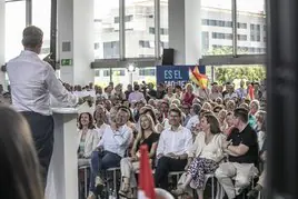 Uno de los actos centrales de la campaña del PP, con la visita de Alberto Núñez Feijóo.
