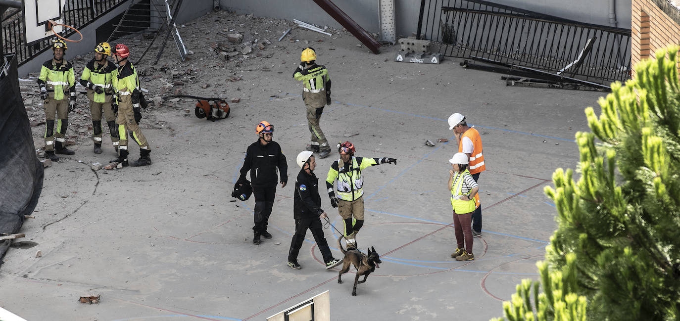 Conmoción en Logroño por el desplome del edificio de Adoratrices