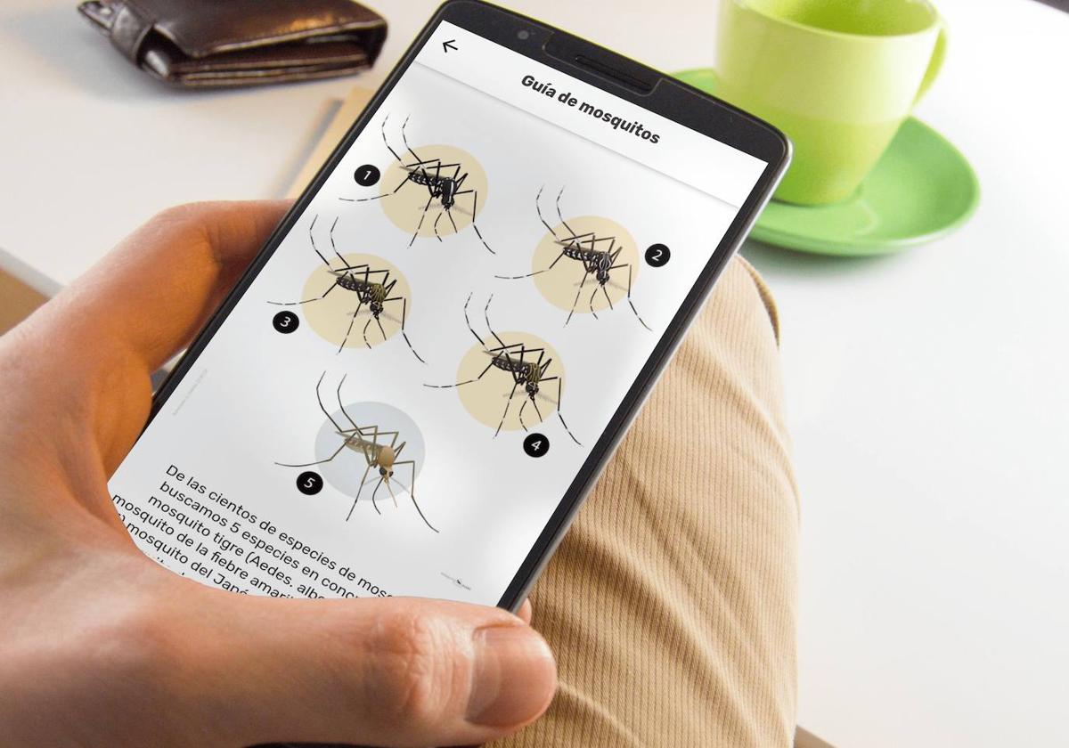 Mapa interactivo de la presencia y actividad de los mosquitos.