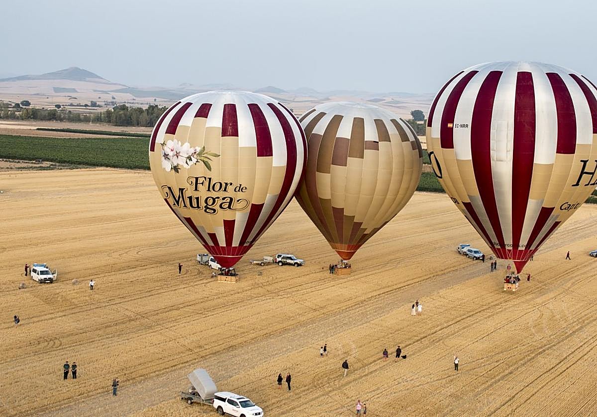 Una imagen del año pasado, del inicio de la Regata Internacional de globos aerostáticos 'Ciudad de Haro'.