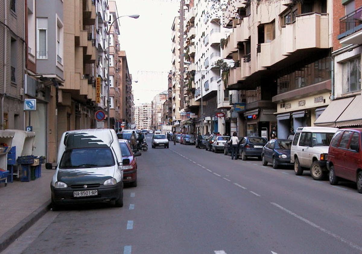 Calle Bebricio, en Calahorra.