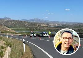 Dotaciones de la Guardia Civil y operarios de carreteras, en el lugar del accidente.