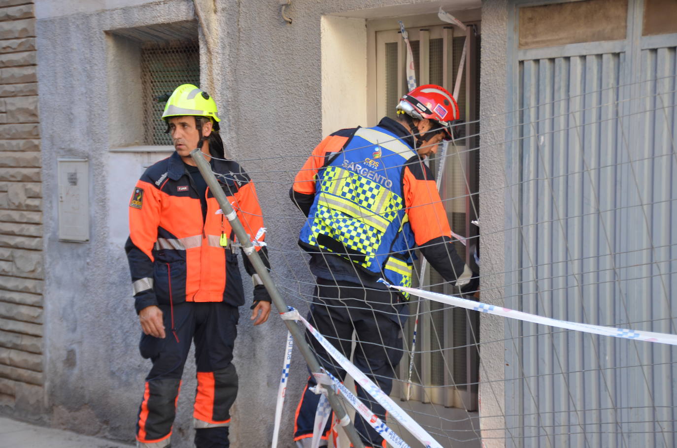 Derrumbe de un edificio en la calle San Andrés de Calahorra