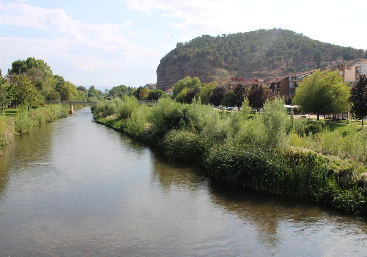 Río Najerilla el 22 de agosto, cuando se cerraba el desembalse.