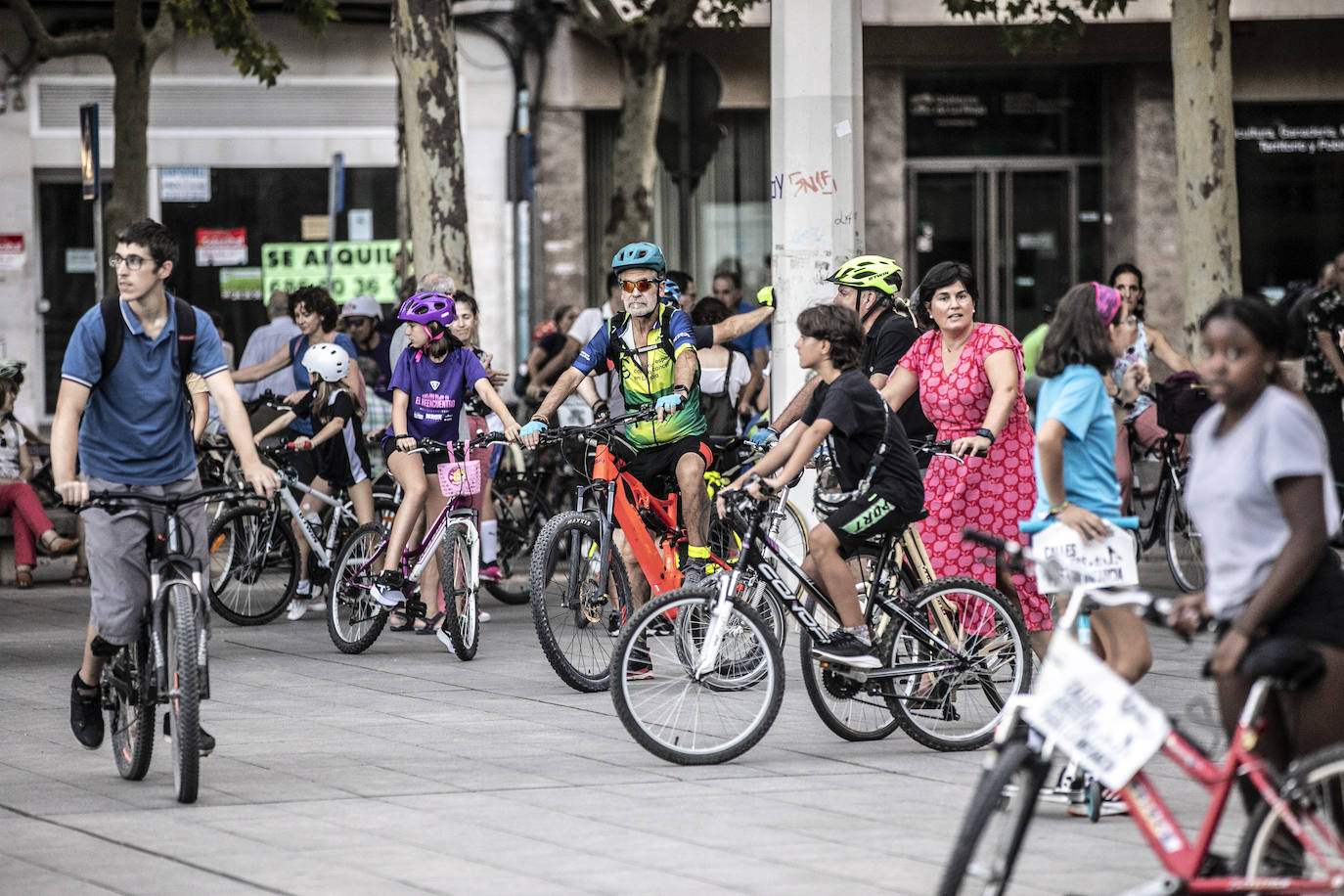 Manifestación de ciclistas en Logroño