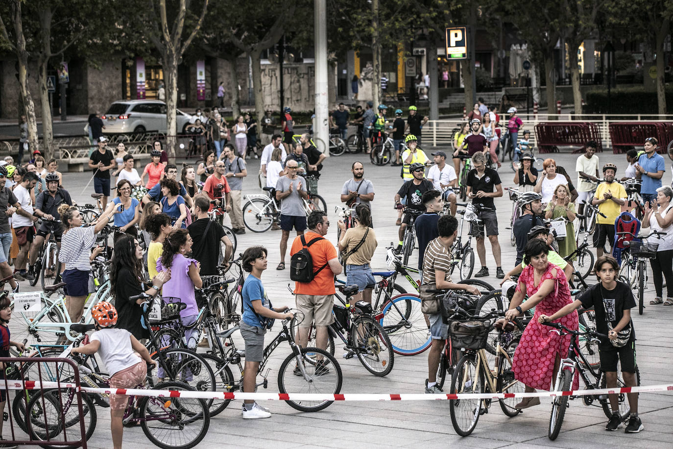 Manifestación de ciclistas en Logroño