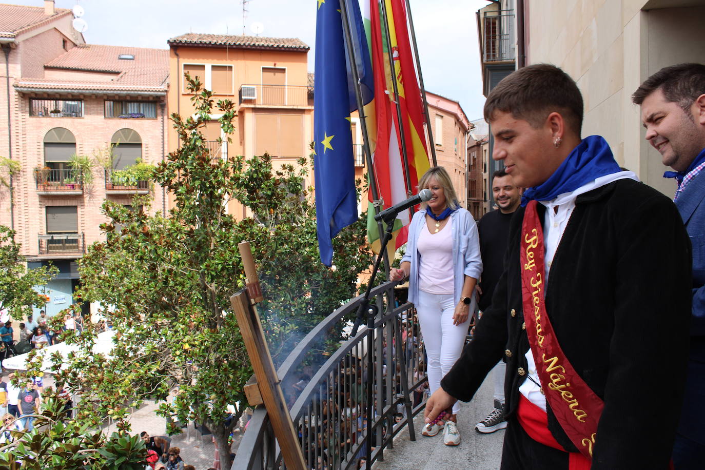 Arrancan las fiestas de septiembre con el chupinazo en Nájera