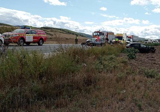 Imagen de la colisión en el término de Redecilla del Camino.