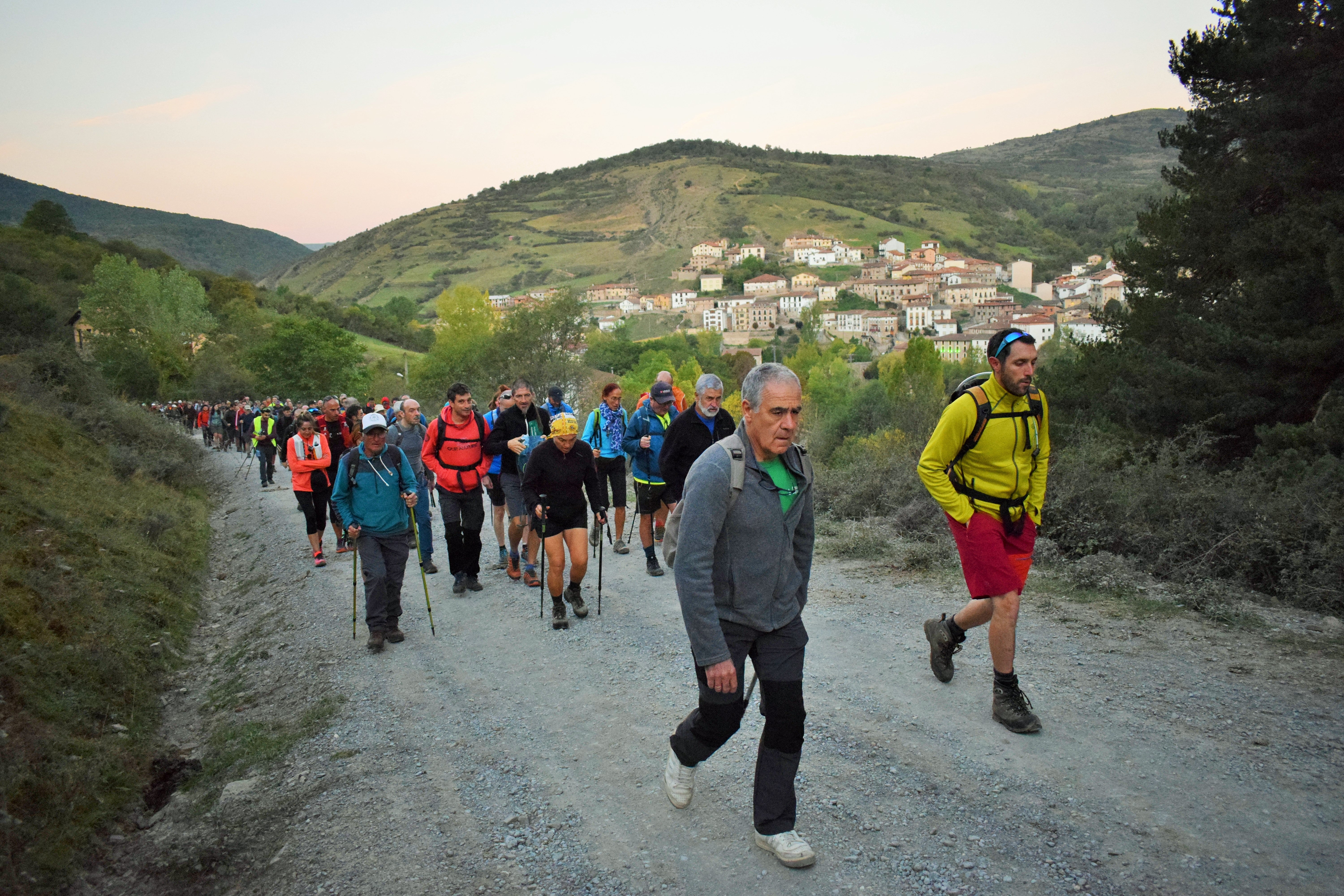Instantes de la marcha de Hoyos