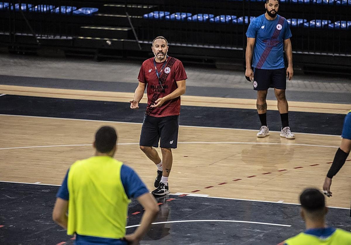 Miguel Ángel Velasco, en un entrenamiento.