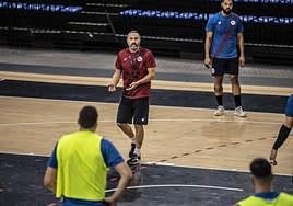 Miguel Ángel Velasco, en un entrenamiento.