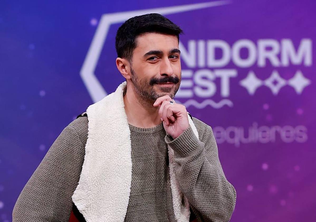 El cantante de rap Rayden, en 2021, en la presentación de los artistas seleccionados para Benidorm Fest.